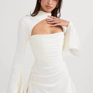 Chic One Shoulder Cream Dress